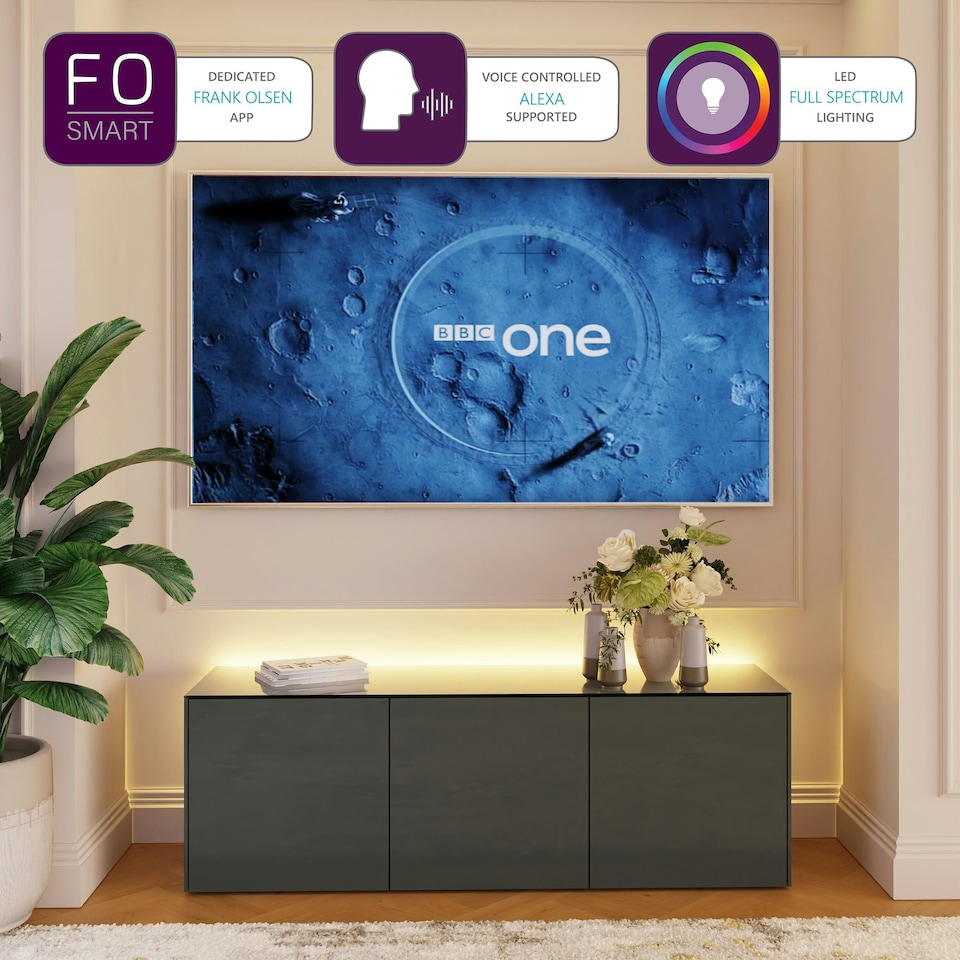 image 1 of Frank Olsen Intel 1500 Tv Cabinet Grey | Grey