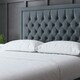 image 3 of Allegra Divan Bed with Upholstered Headboard - Grey (Steel) - Small Double / 4ft