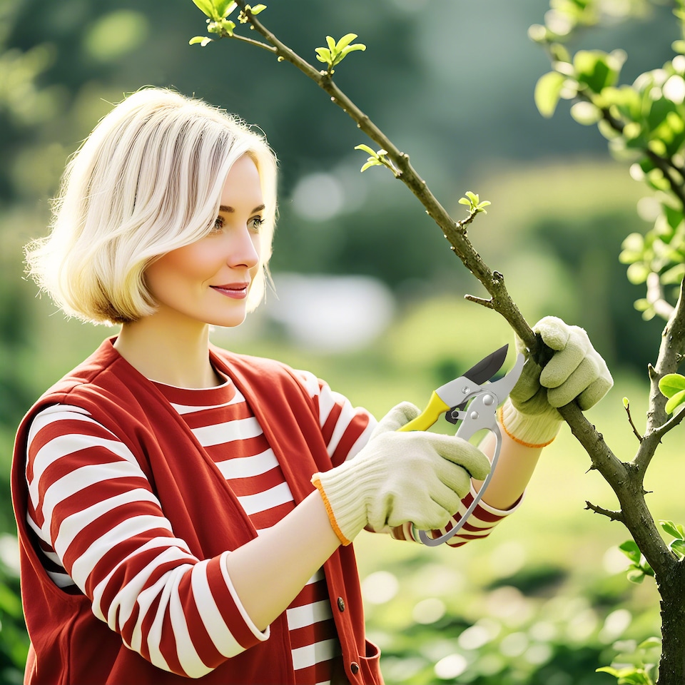 image 1 of Outsunny Garden Secateurs, Pruning Shears Heavy Duty with Safety Lock