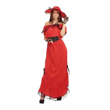 Bristol Novelty Womens/Ladies Scarlett Costume - Red/Black - One Size One Size