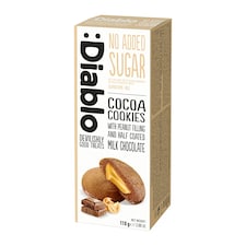 Diablo No Added Sugar Chocolate and Peanut Cocoa Cookies 110g