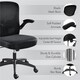 image 5 of Yaheetech Ergonomic Office Chair Adjustable Mesh Chair Black Black