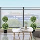 image 8 of HOMCOM Set of 2 Potted Artificial Plants with Lavender Flowers, White