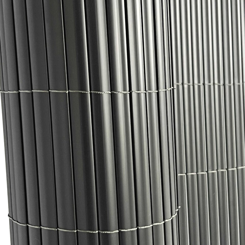 image 1 of 1m x 5m Grey PVC Outdoor Garden Fencing Privacy Screen Roll | Grey | 1