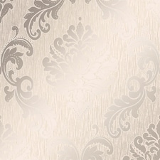 Sample of Chelsea Glitter Damask Wallpaper in Cream and Gold | Cream | Cream and Gold