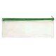 image 1 of Janrax 13x5" Green Zip Clear Exam Pencil Case