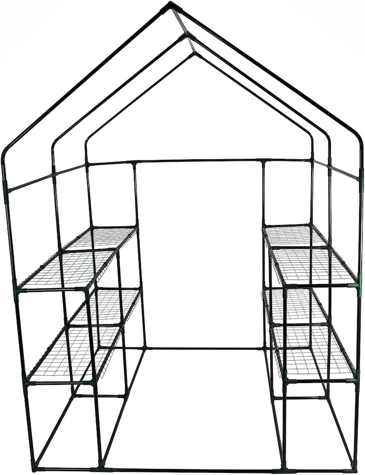 image 1 of Large Walk In Greenhouse w/PVC Cover Garden Grow Green House with 8 Shelves