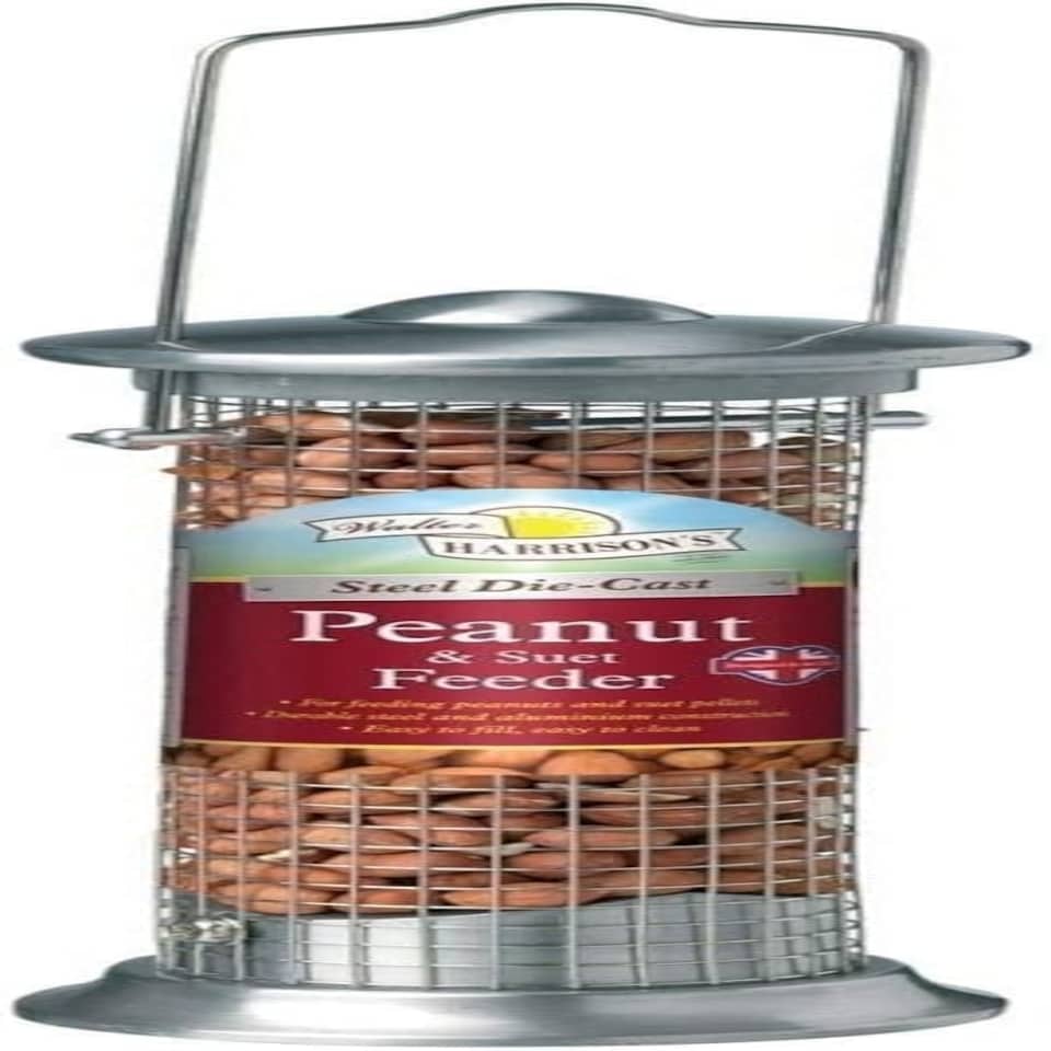 Walter Harrison's Peanut and Suet Steel Plated Hanging Feeder Small