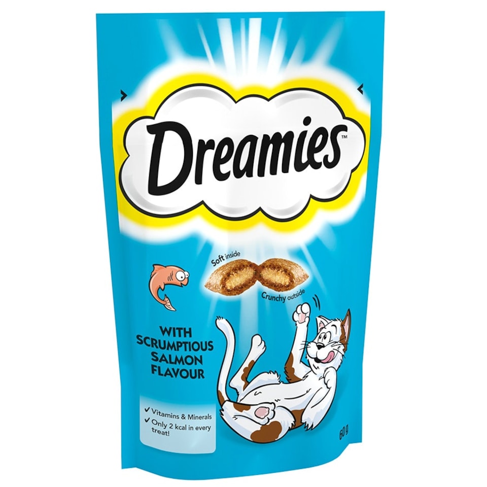 image 1 of Dreamies Salmon 60g (Pack of 8)
