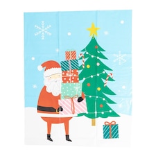 Santa Claus with Christmas Tree Giant Plastic Present Sack 76cm