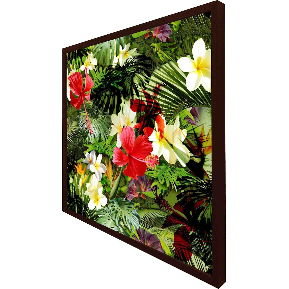 image 1 of Tropical foliage (Picutre Frame) Brown | Oak | XL