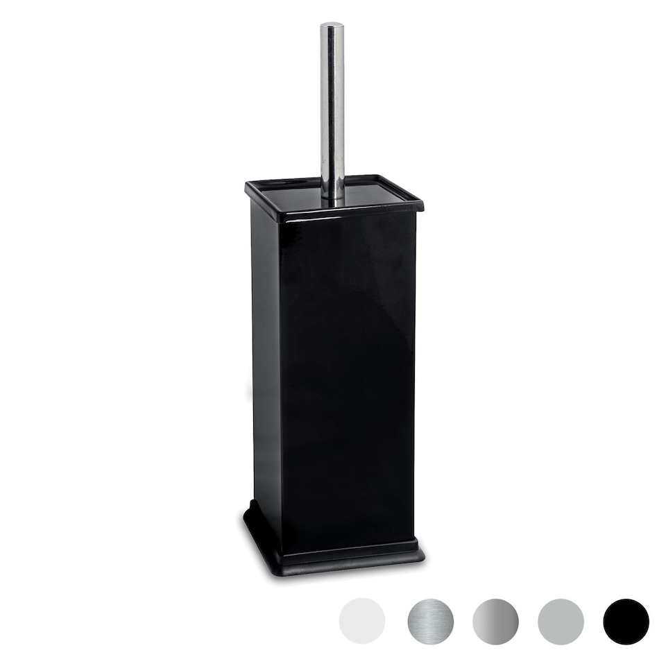 image 1 of Harbour Housewares Square Toilet Brush - Black Black