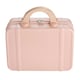 image 1 of Living and Home Portable Hard Shell Travel Makeup Case, Pink Pink | Personal Item