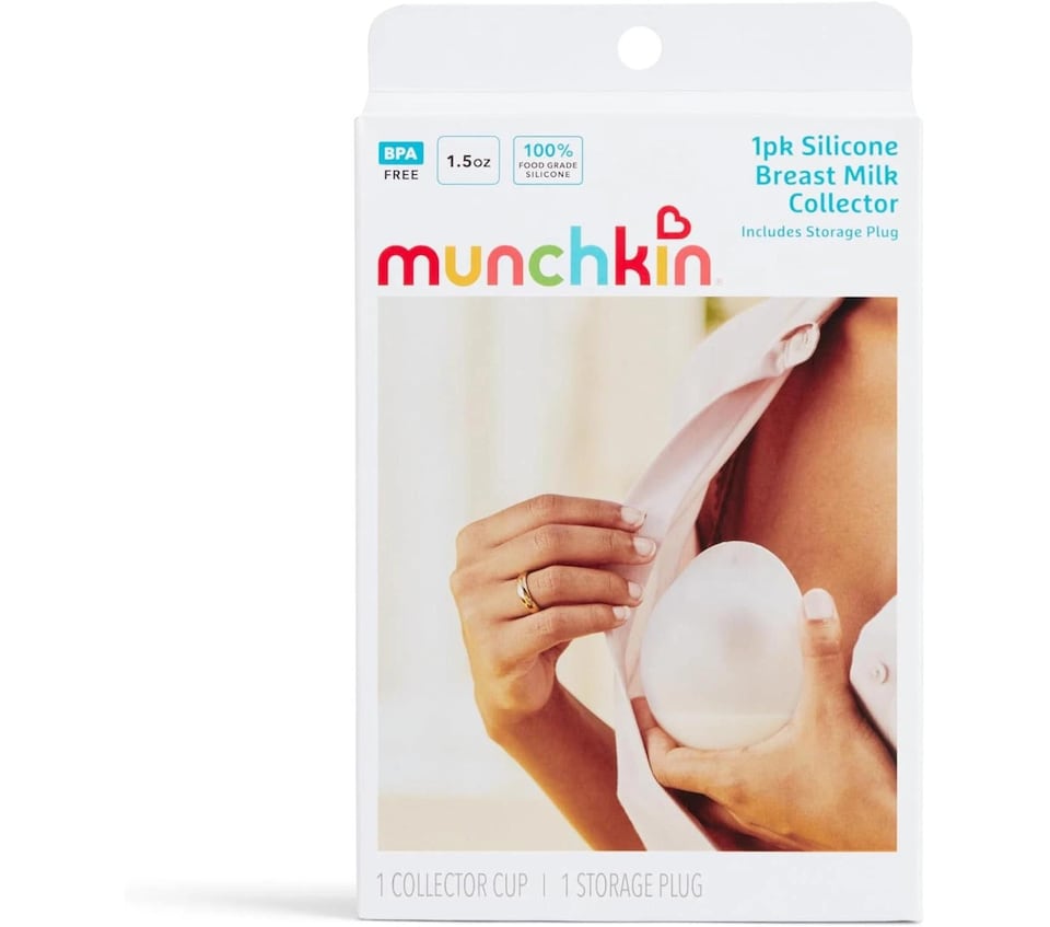 image 1 of Breast Milk Collector Silicone Nursing Pump Baby Feeding Munchkin Easy Use Ergon