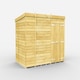 image 1 of 10 x 6 Feet Pent Shed - Double Door Without Windows - Wood - L178 x W302 x H201 cm Brown
