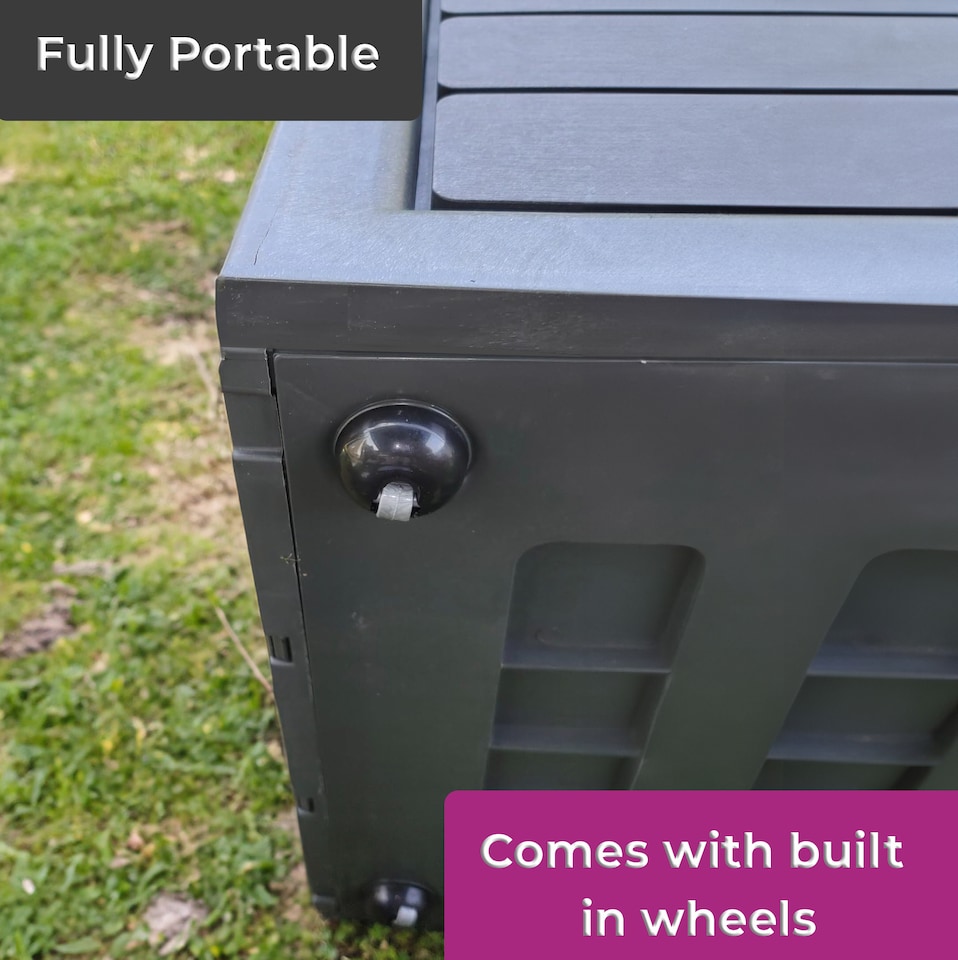 Neo 320 Litre Black Plastic Waterproof Outdoor Garden Plastic