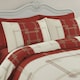 image 3 of Patchwork Duvet Cover Set Vintage Style Bedding Matching Pillowcases | Red | King