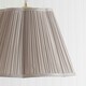 image 2 of ValueLights Loralei Light Grey Large Pleated Faux Silk Scallop Easy Fit Lamp Shade with Bulb Grey
