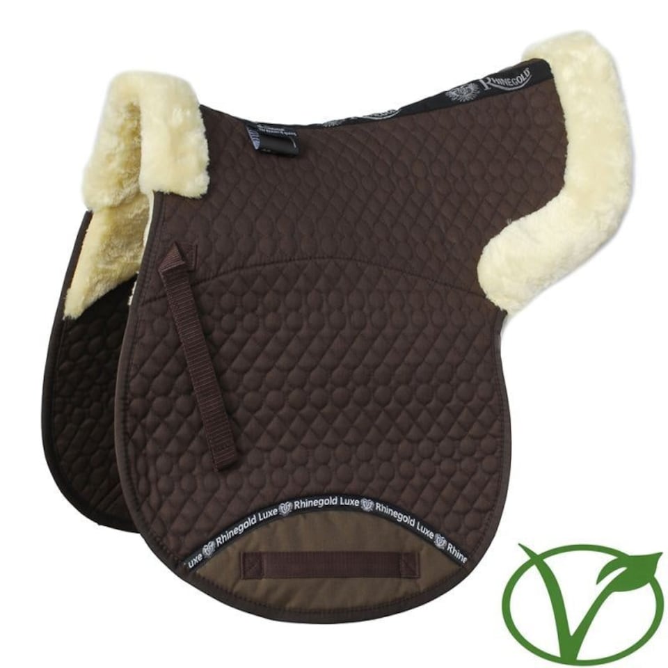image 1 of Rhinegold Luxe Fur Numnah Brown | Colour: Brown/Brown
Size: Full