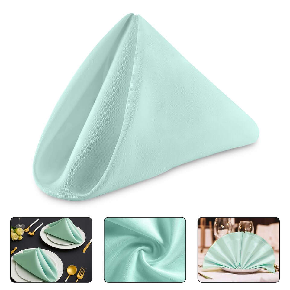 image 1 of 1pc Polyester Table Napkins, Wrinkle-Resistant Cloth Napkin - 20 Inch