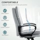 image 3 of HOMCOM Fabric Office Chair, Computer Desk Chair for Home, Light Grey Grey