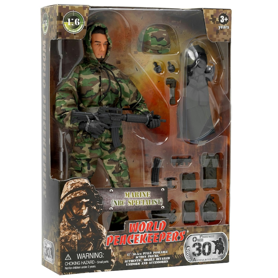image 1 of 12" Marine (NBC specialist) Action Figure & Accessories - World Peacekeepers - 74713