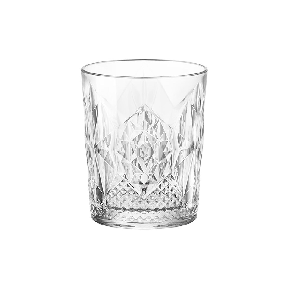 image 1 of Bormioli Rocco Bartender Stone Double Whisky Glasses - 390ml - Pack of 4 | Clear | Clear