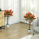 image 7 of Outsunny Set of 2 90cm Artificial Rose Tree, Fake Decorative Plant, Orange