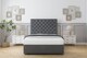 image 1 of Sloomy Mayfair Armour Coniston Divan Bed With Mattress No Drawers With 26" Strutted Headboard 5' King | Grey | Armour | King | 1