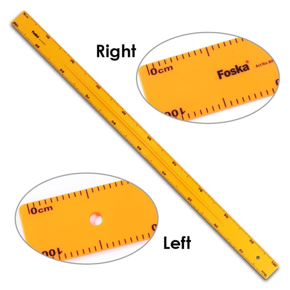 image 1 of Non-Magnetic Classroom 100cm Plastic Ruler