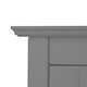 image 5 of Teamson Home Wooden Bathroom Wall Cabinet 2 Glass Doors Grey
