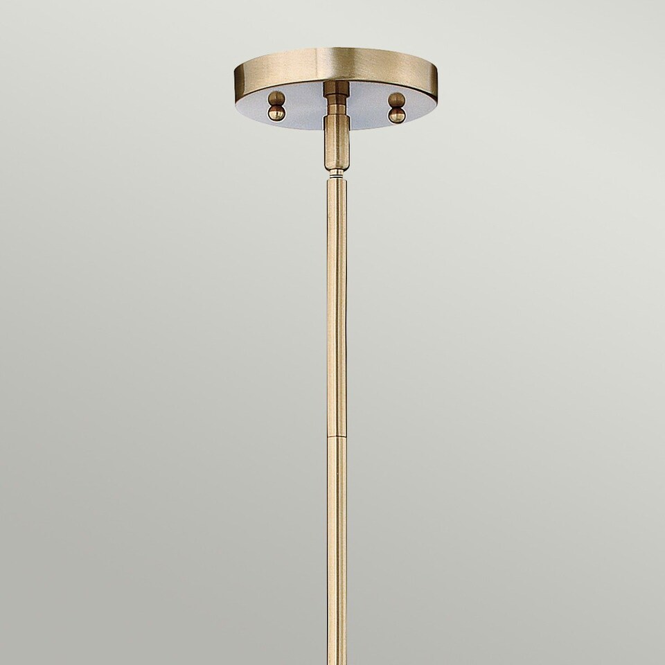 image 1 of Congress 1 Light Dome Ceiling Pendant Brushed Caramel Clear Glass, E27