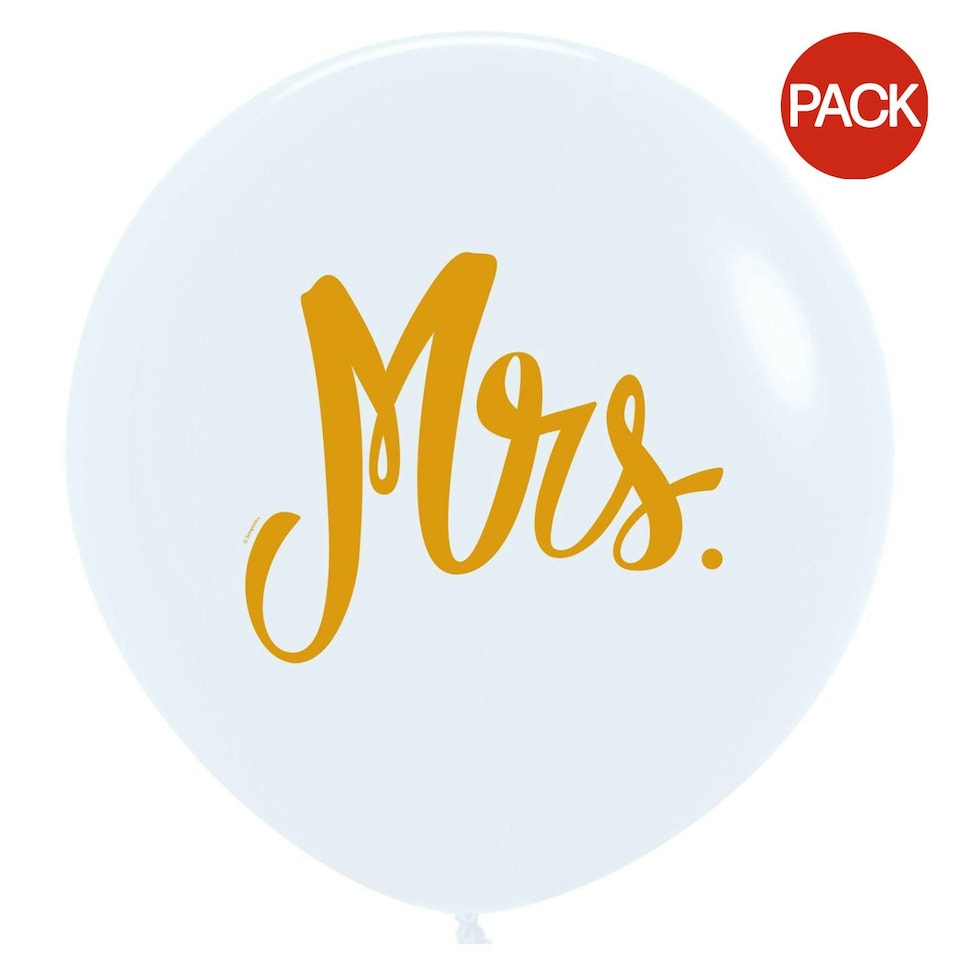 Sempertex Mrs Latex Balloons (Pack of 3) - White - One Size