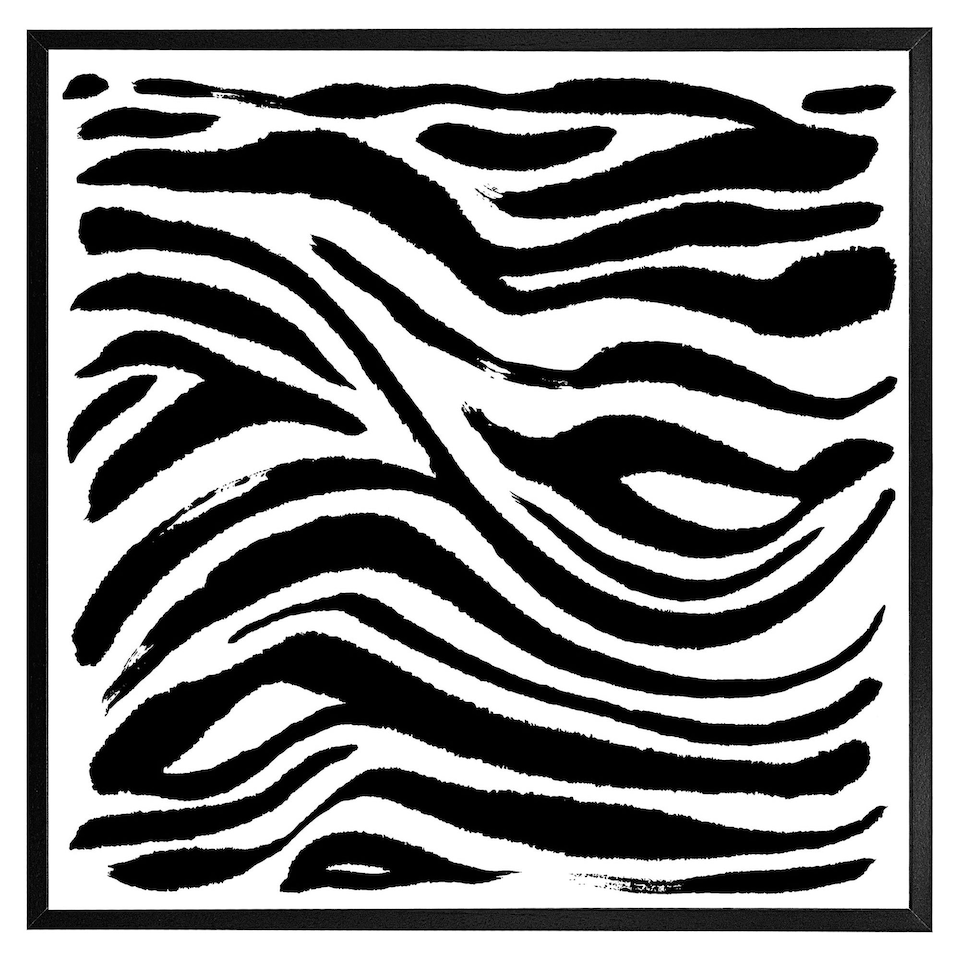 image 1 of Zebra stripes print (Picture Frame) Brown | Oak | XS