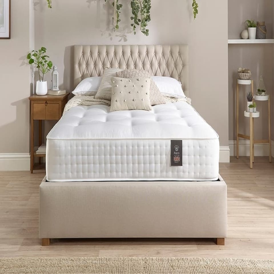 image 1 of Aspire Natural Cashmere 2000 Pocket Mattress White | Small Double