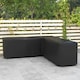 image 7 of Outsunny L-Shaped Rattan Corner Sofa Cover Waterproof Oxford Fabric 250x250x79cm Black