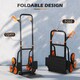 image 3 of DURHAND Stair Climbing Hand Truck, Heavy Duty Foldable Trolley on Wheels, Multi-Purpose Sack, Steel Truck Moving Trolley, 120kg, Orange
