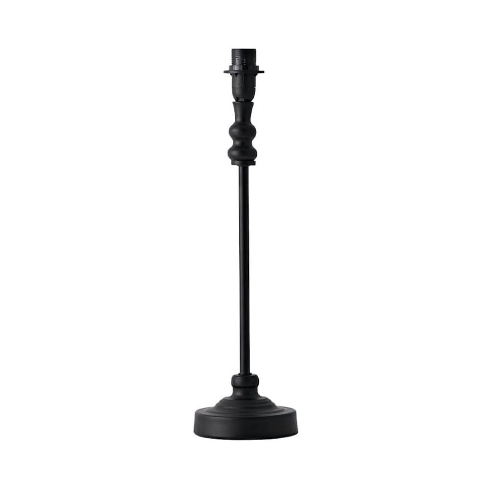 image 1 of ValueLights Maggie Black Metal Candlestick Slim Table Lamp Base