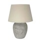 image 1 of Hill Interiors Capri Stone Table Lamp - White/Grey - One Size