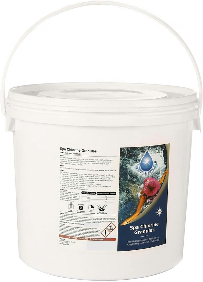 image 1 of 10 Kg Chlorine Granules Water Treatment for Rapid Disinfecting and Cleaning of Hot Tub Spa and Swimming Pool