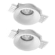 image 1 of Set of 2 Bianca - White Plaster In GU10 Recessed Downlights