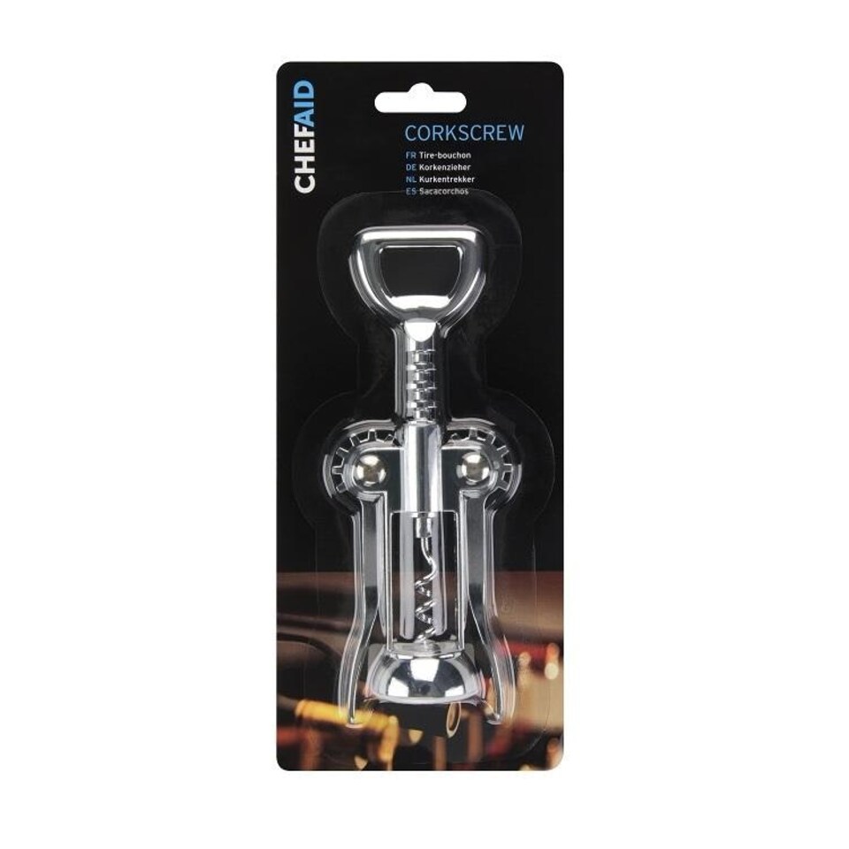 Chef Aid Chrome Corkscrew - One Colour - One Size