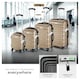 image 3 of Suitcase Set Mila - 4 hard-shell suitcases, including luggage scales and tags | Cream | champagne | 1