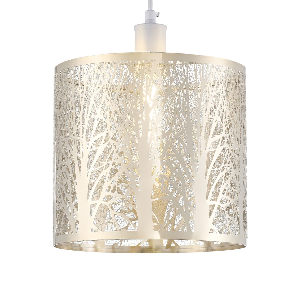 image 1 of Unique and Beautiful Brushed Gold Metal Forest Design Ceiling Pendant Shade | Gold | Gold | 1