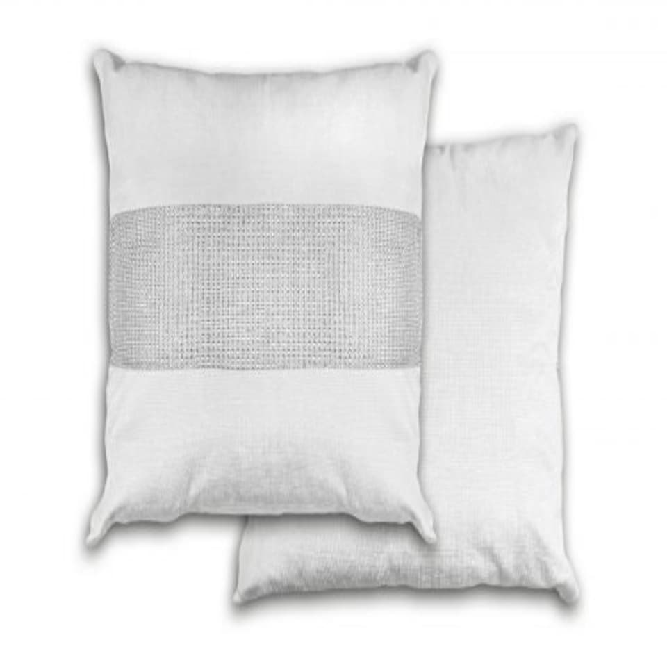 image 1 of Melia Cushion Cover White | White | White