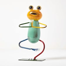 Homescapes Metal ‘Half Tree’ Yoga Frog - 29 cm Tall