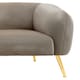 image 5 of Interiors by Premier Dark Beige Velvet Armchair, Foaming Seat With Gold Legs For Comfortable Seating, Living Room Accent Chair