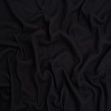 Minerva Core Range Black Cotton Double Gauze Fabric for Dressmaking, 130cm / 51" Wide - per metre