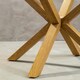image 4 of Salford Dining Table With Ash Wood Effect Metal Legs Clear
