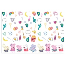 Peppa Pig Printed Party Table Cover - White/Multicoloured - One Size